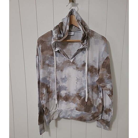 Gilli Tie Dye Hoodie Cropped Shirt Top Womens Size Small Y2k Beachy - Picture 1 of 7